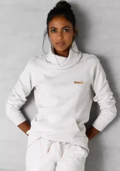 Sale Bench. Longsweatshirt"Mit Stehkragen In Layeroptik" Beige-Meliert