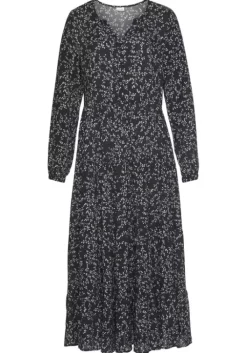 Online LASCANA Maxikleid Schwarz-Creme-Bedruckt