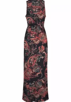 New LASCANA Maxikleid Schwarz-Bedruckt