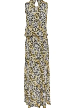 Discount s.Oliver Maxikleid Schwarz-Gelb Bedruckt
