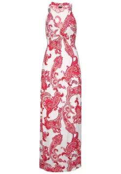 LASCANA Maxikleid Rot-Weis-Bedruckt