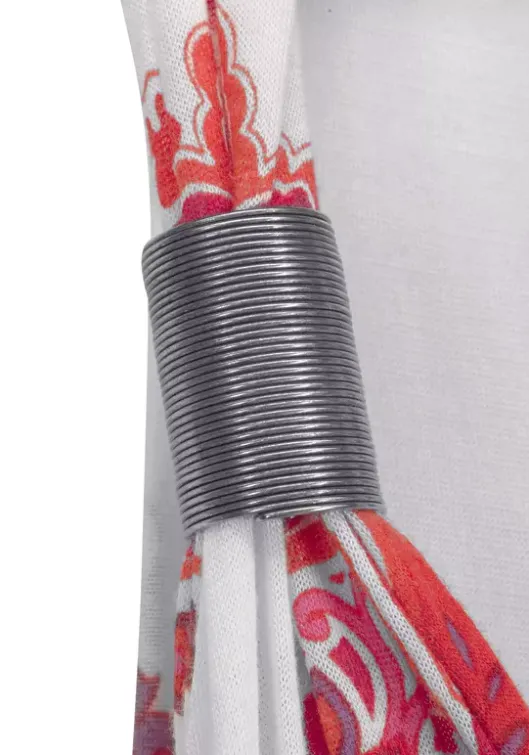 LASCANA Maxikleid Rot-Weis-Bedruckt