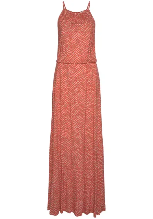 Sale LASCANA Maxikleid Rot-Taupe-Bedruckt
