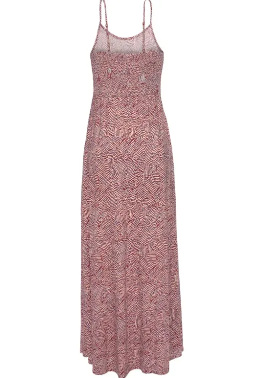 Clearance Vivance Maxikleid Rot-Apricot-Blau Bedruckt