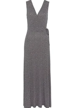 Discount s.Oliver Maxikleid Anthrazit-Rosa-Bedruckt