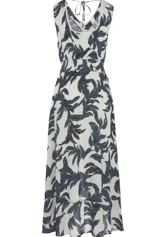 Discount s.Oliver Maxikleid Sand-Schwarz Bedruckt