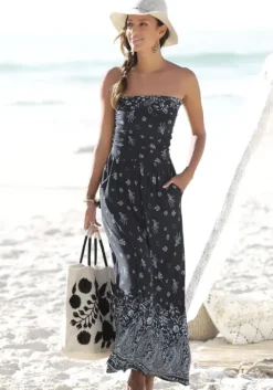 New s.Oliver Maxikleid Blau-Bedruckt