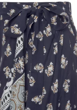 Hot Vivance Maxirock Blau-Bedruckt