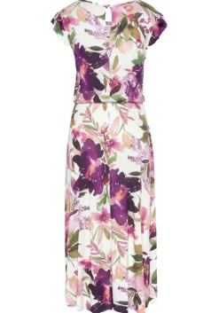 New Beachtime Midikleid Weis Bedruckt