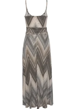 Clearance LASCANA Midikleid Schwarz-Braun-Creme Bedruckt