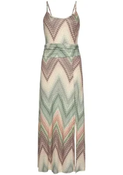 New LASCANA Midikleid Grun-Rostorange-Aubergine-Bedruckt