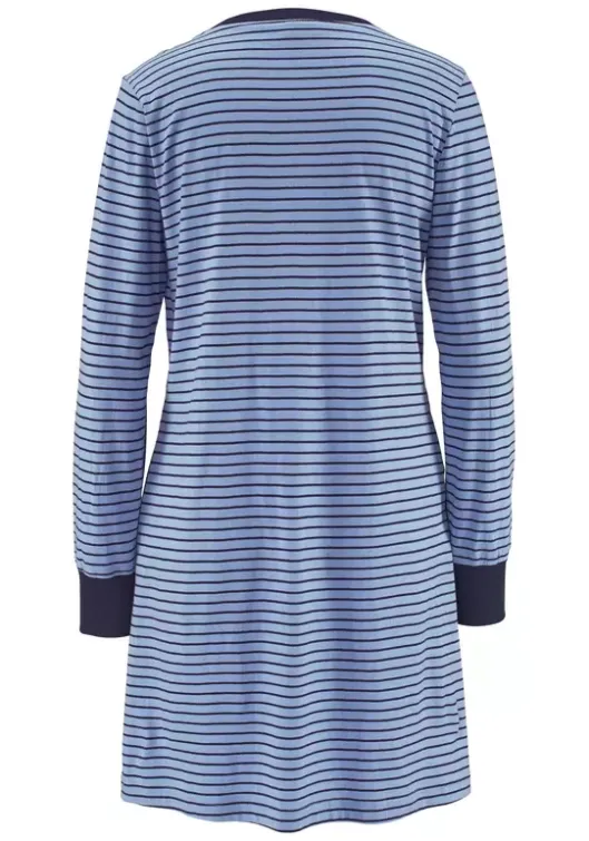 Online H.I.S Nachthemd Blau-Gestreift