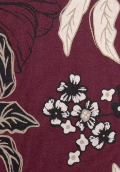 Sale s.Oliver Nachthemd Bordeaux-Geblumt-Mehrfarbig
