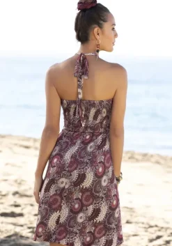 Hot LASCANA Neckholderkleid Lila-Bedruckt