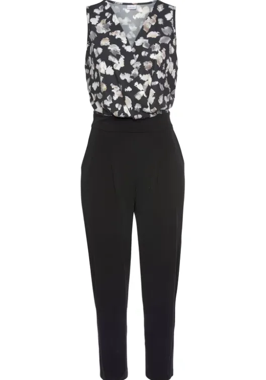 Sale LASCANA Overall Schwarz-Beige-Bedruckt