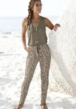 Discount Buffalo Overall Khaki-Sand Bedruckt