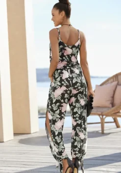 Sale Buffalo Overall Schwarz-Rosa-Bedruckt