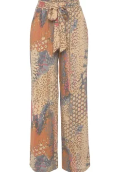 Outlet Buffalo Palazzohose Orange-Blau-Bedruckt