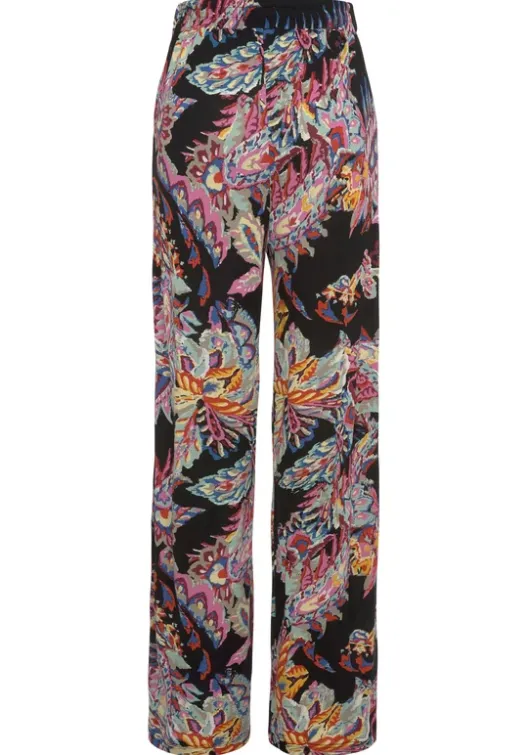 Discount Buffalo Palazzohose Schwarz-Bunt Bedruckt