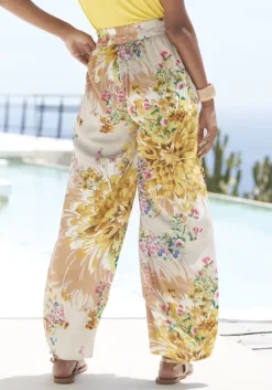 New LASCANA Palazzohose Sand-Gelb Bedruckt