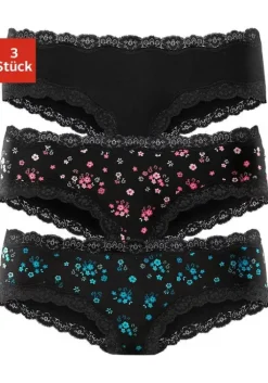 Best Buffalo Panty Koralle-Geblumt, Petrol-Geblumt, Schwarz-Uni