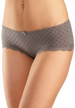 New LASCANA Panty Taupe-Uni, Gepunktet, Gestreift