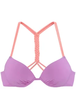 Discount Venice Beach Push-Up-Bikini-Top"Anna" Lila