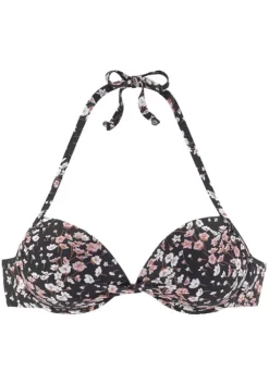 Sale LASCANA Push-Up-Bikini-Top"Blair" Schwarz-Bedruckt