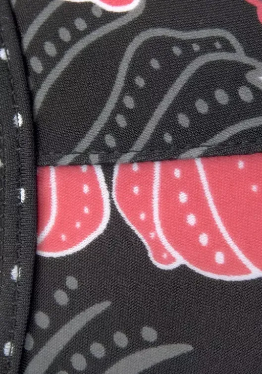 New Buffalo Push-Up-Bikini-Top"City" Schwarz-Bedruckt