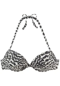 Online LASCANA Push-Up-Bikini-Top"Clara" Schwarz-Creme