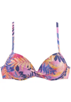 Vivance Push-Up-Bikini-Top"Leilani" Pink-Bedruckt