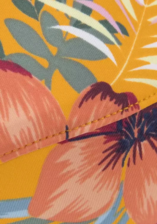 Clearance Bench. Push-Up-Bikini-Top"Maui" Gelb-Bedruckt