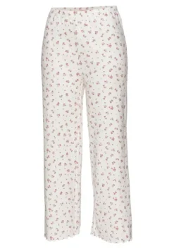 New s.Oliver Pyjamahose Ecru-Geblumt