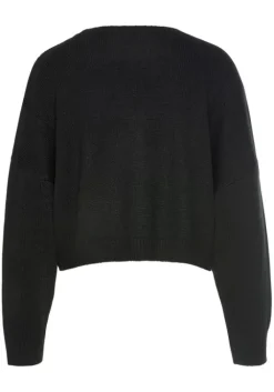 Discount Buffalo Rhombenpullover Schwarz-Camelfarben