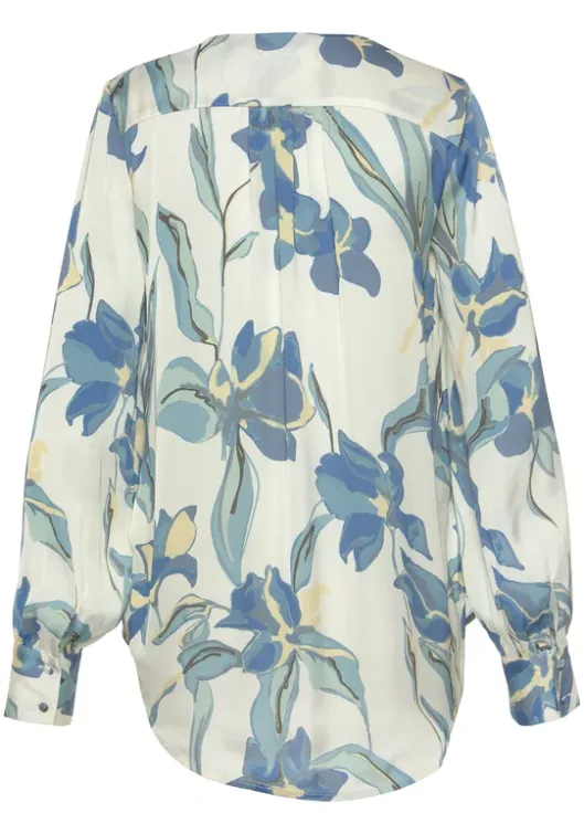 New LASCANA Satinbluse Creme Bedruckt