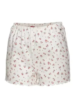 Online s.Oliver Schlafshorts Weis-Geblumt