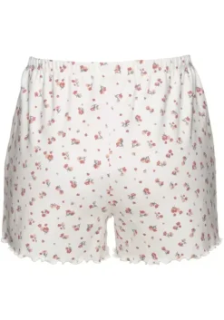 Online s.Oliver Schlafshorts Weis-Geblumt