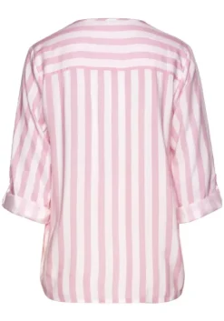 Outlet LASCANA Schlupfbluse Weis-Rosa