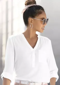 Clearance LASCANA Schlupfbluse Weis