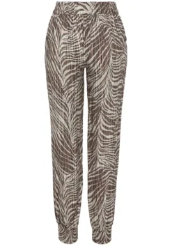 LASCANA Schlupfhose Braun-Lindgrun Bedruckt
