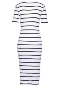 Best LASCANA Shirtkleid Weis-Schwarz-Gestreift