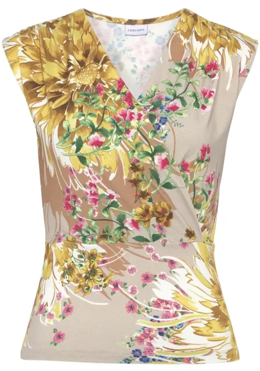 Hot LASCANA Shirttop Sand-Gelb Bedruckt