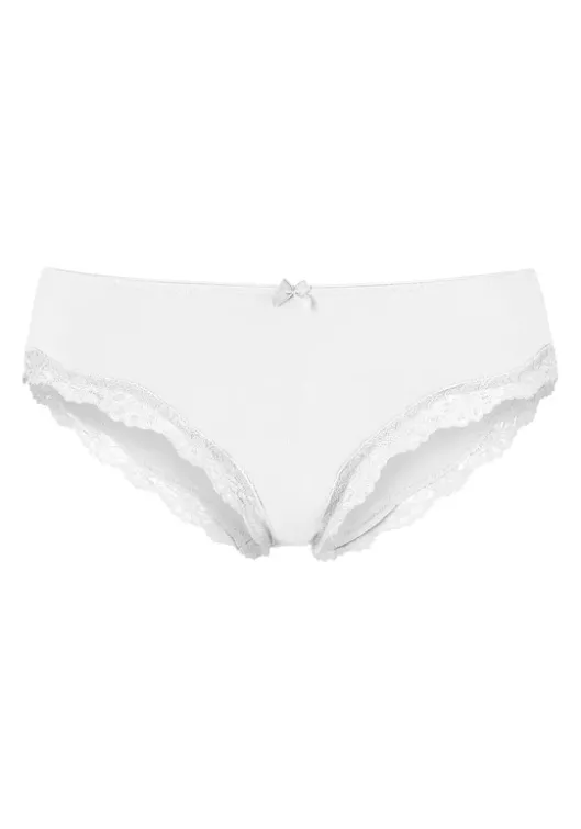 Hot LASCANA Slip White, Schwarz, Beige
