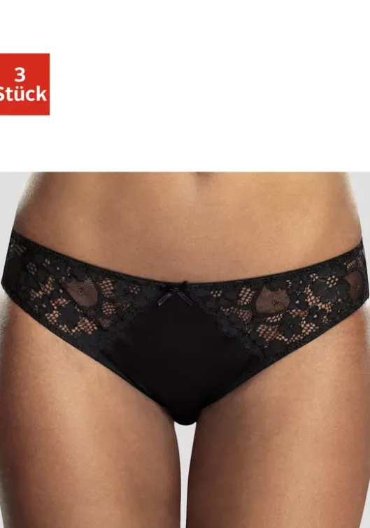 Online petite fleur Slip 3Xschwarz