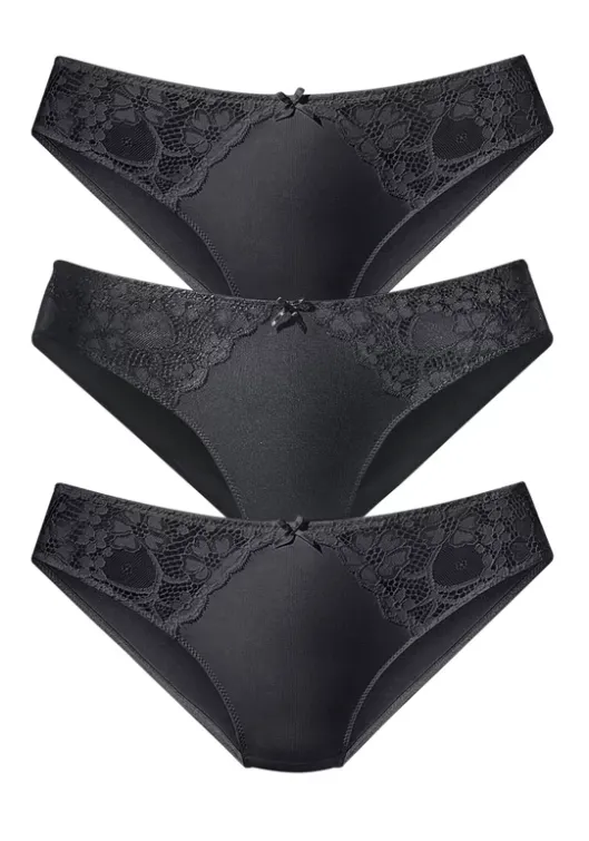 Online petite fleur Slip 3Xschwarz