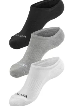 Hot LASCANA ACTIVE Sneakersocken 3X Weis, 2X Schwarz, 2X Grau-Meliert