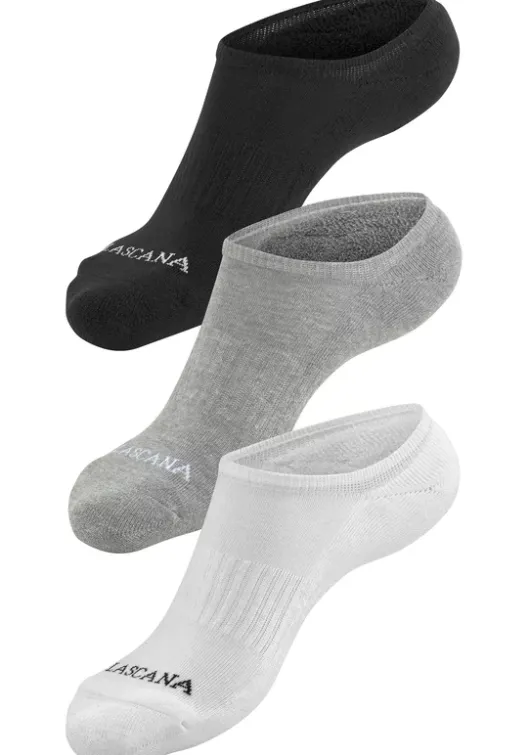 Hot LASCANA ACTIVE Sneakersocken 3X Weis, 2X Schwarz, 2X Grau-Meliert