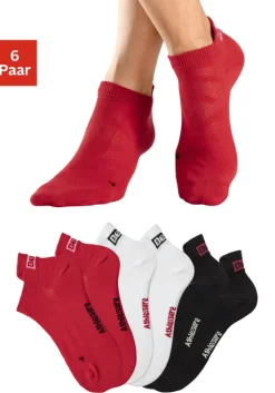 Best Bench. Sneakersocken 2X Rot, 2X Weis, 2X Schwarz
