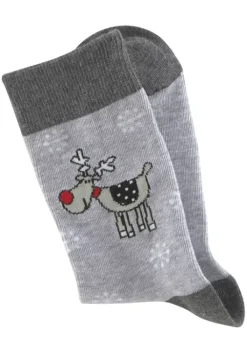 Hot H.I.S Socken 2X Schwarz-Gemustert, 1X Grau-Gemustert