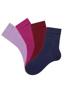 Best H.I.S Socken 1X Flieder, 1X Pink, 1X Blau, 1X Bordeaux